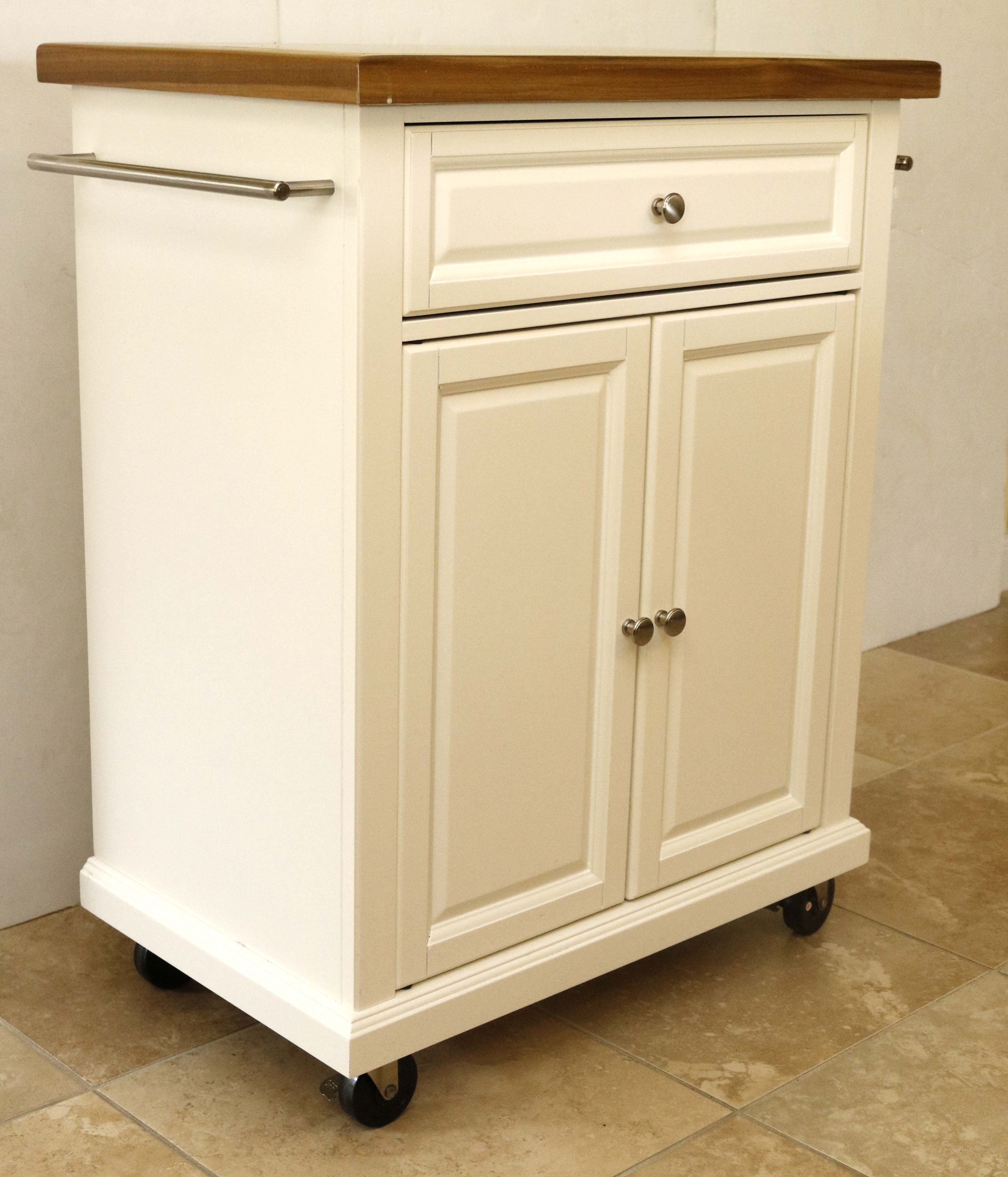 Crosley White Kitchen Cart EBTH