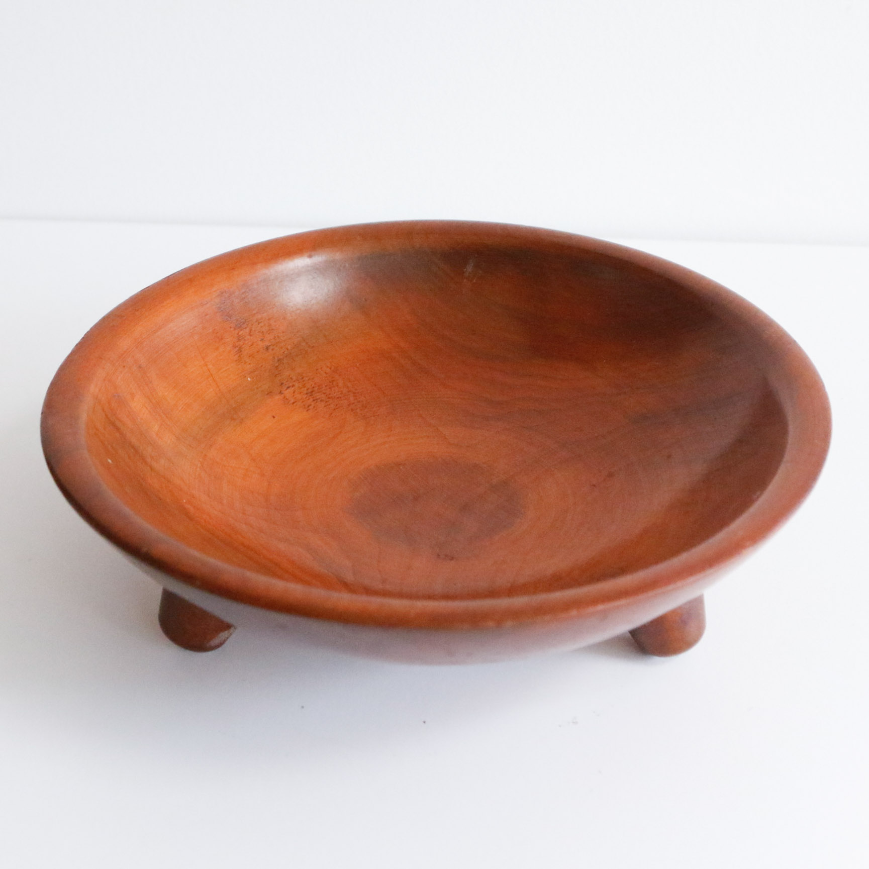 Primitive Munising Wooden Footed Bowl EBTH