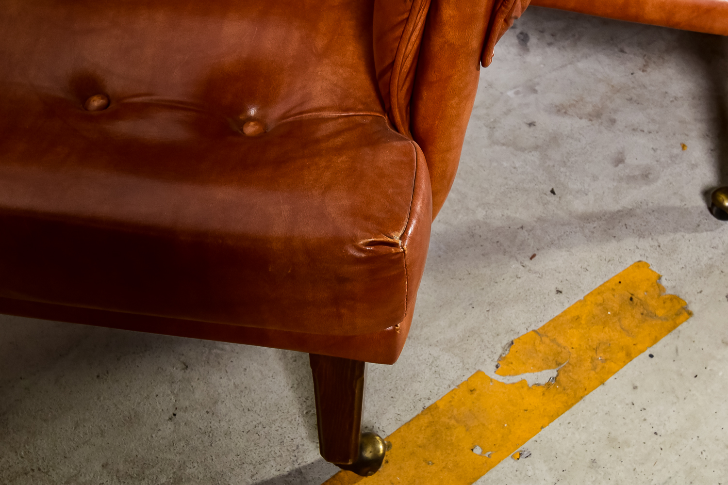 Set of Matching Bonded Leather Wheeled Chairs EBTH