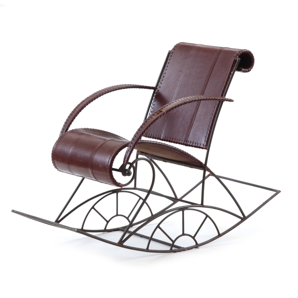 Modernist Leather Rocking Chair EBTH