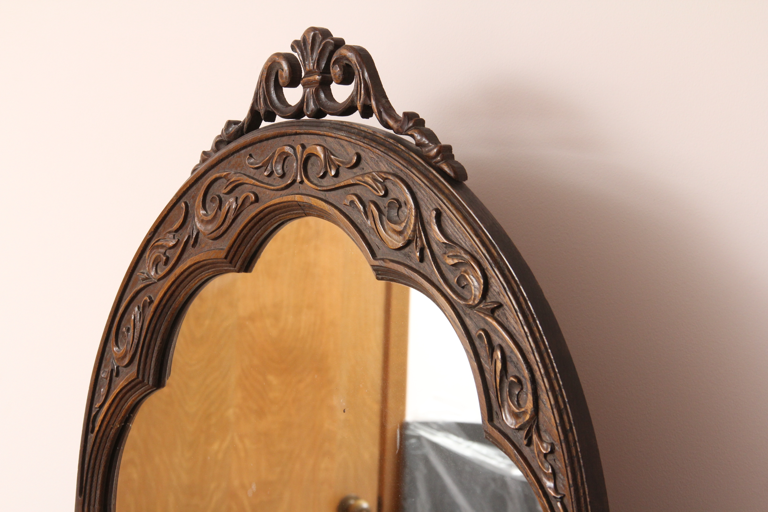 Jacobean Oak Vanity and Bedside Table EBTH
