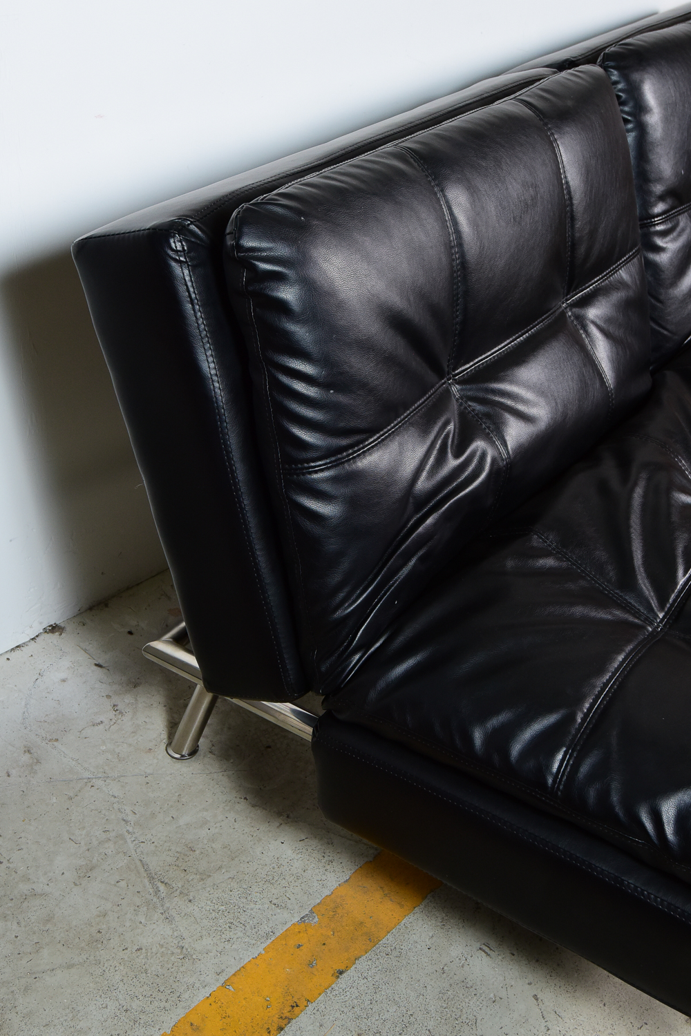 Modern Black Convertible Sofa EBTH