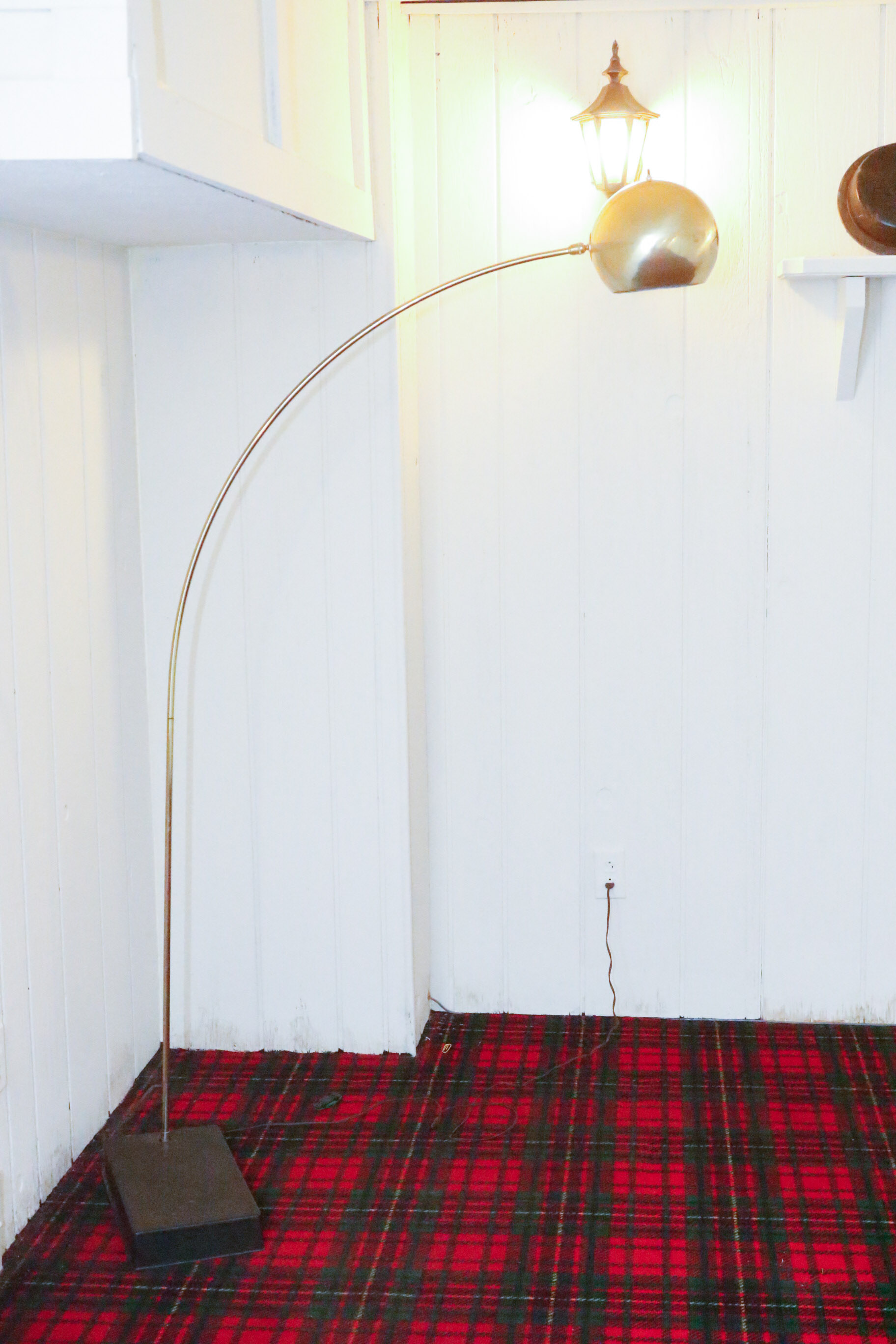 MidCentury Modern Brass Arc Floor Lamp EBTH