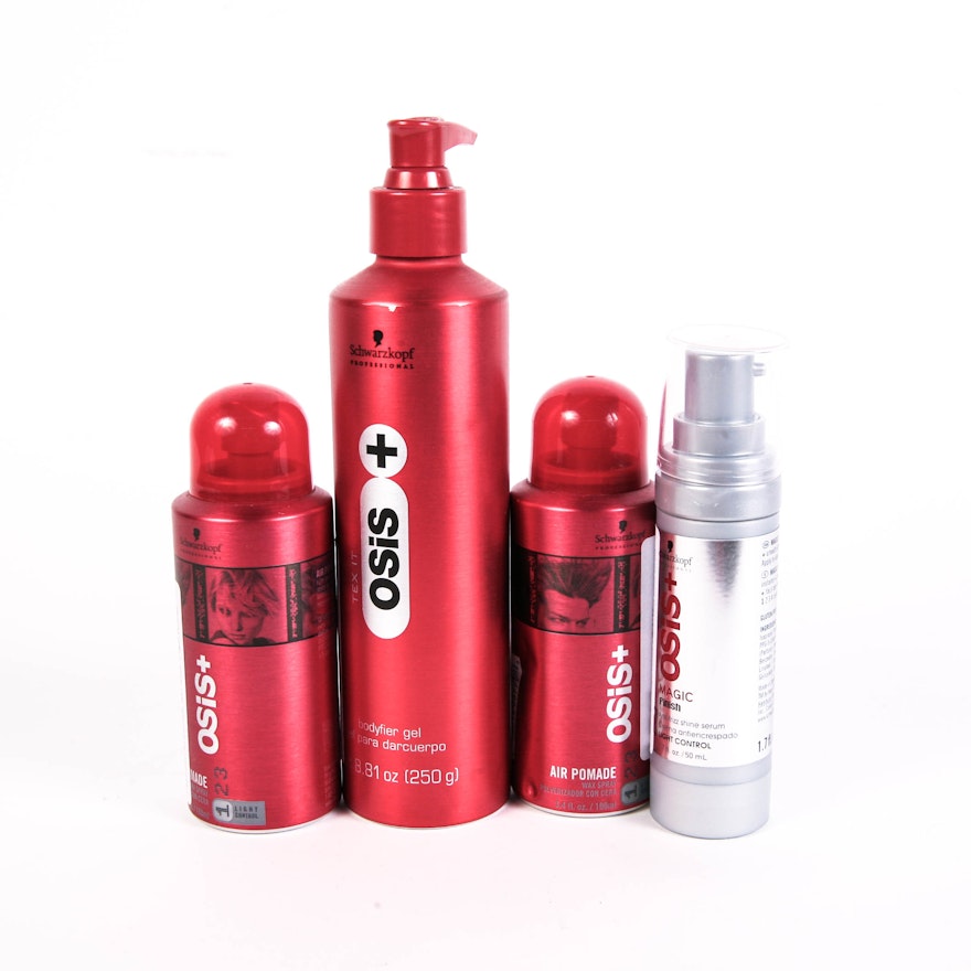 Grouping Of Four Schwarzkopf Osis Hair Styling Products Ebth