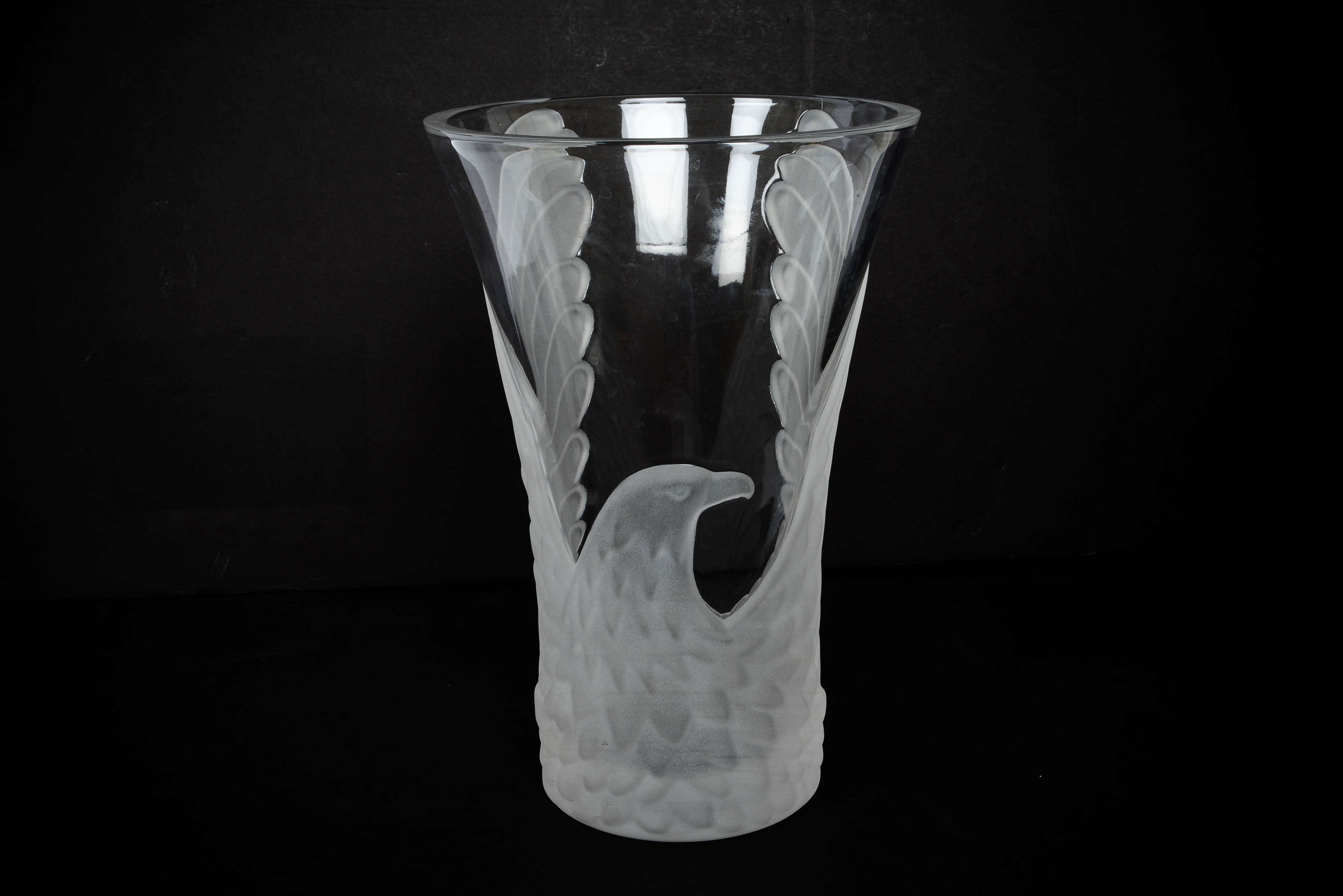 Crystal Cathedral Ministries 50th Anniversary Vase With Frosted