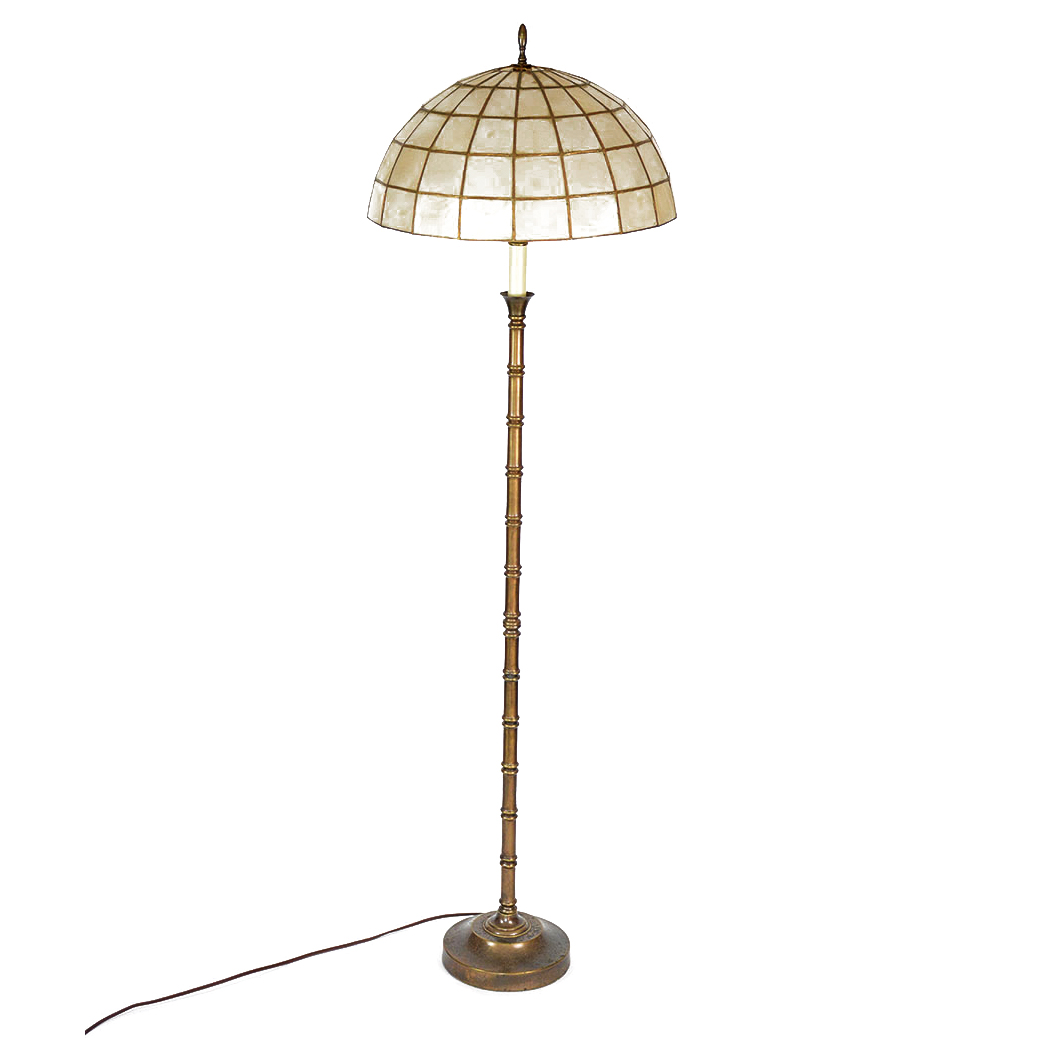 Capiz Shell Shade Brass Floor Lamp