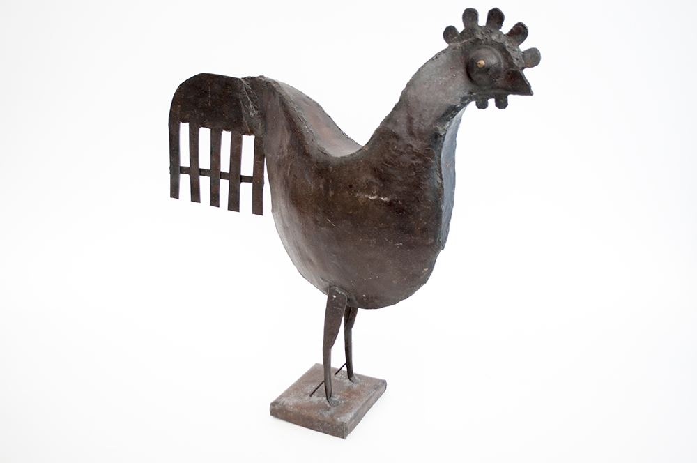 Metal Rooster Sculpture | EBTH