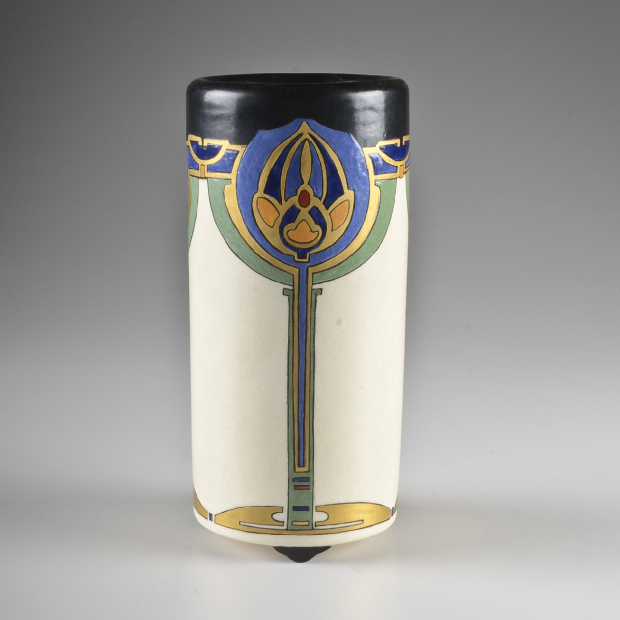 Art Deco Style Signed HandPainted Vase EBTH