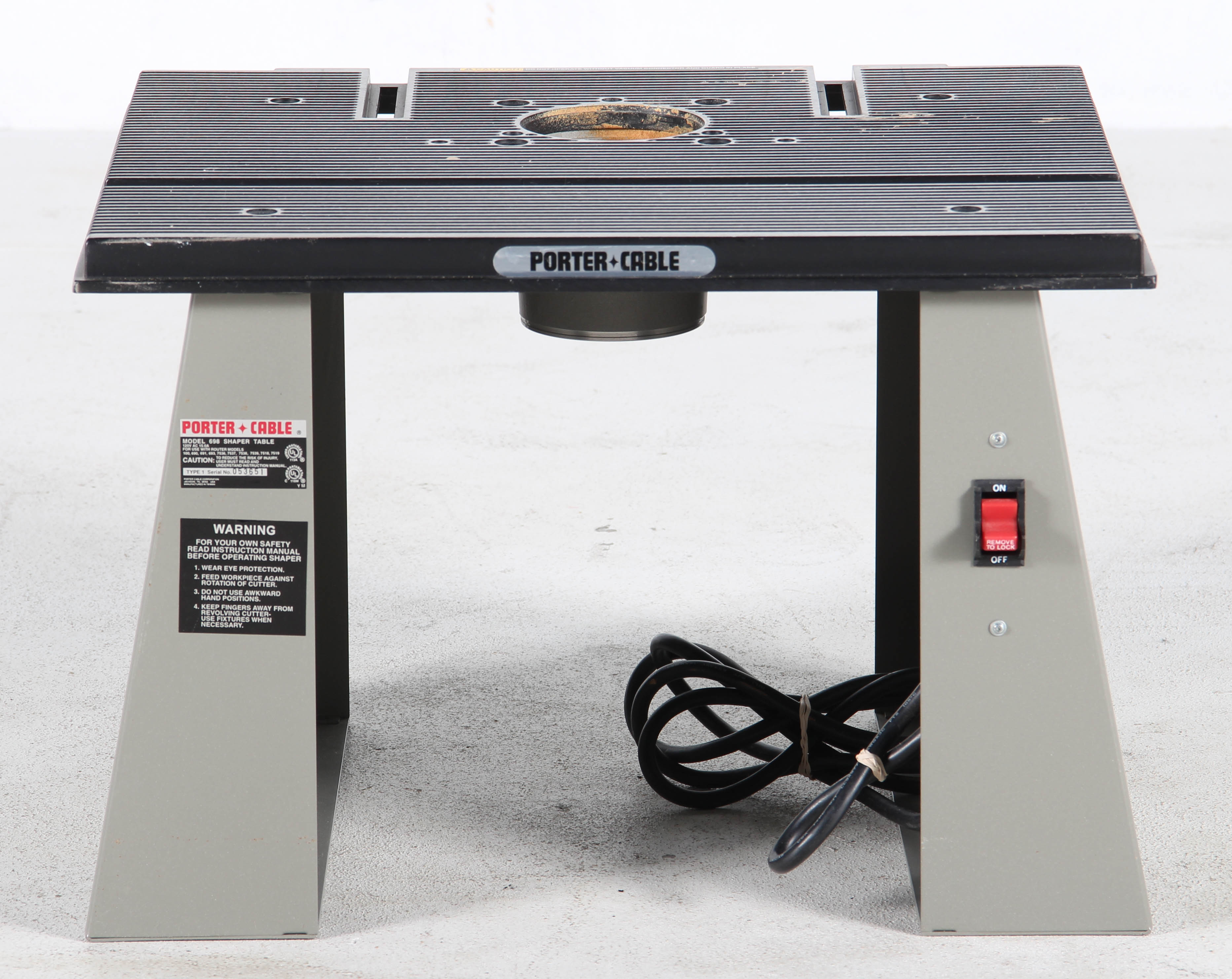Porter Cable Shaper Table Model 698 with Router Accessories EBTH