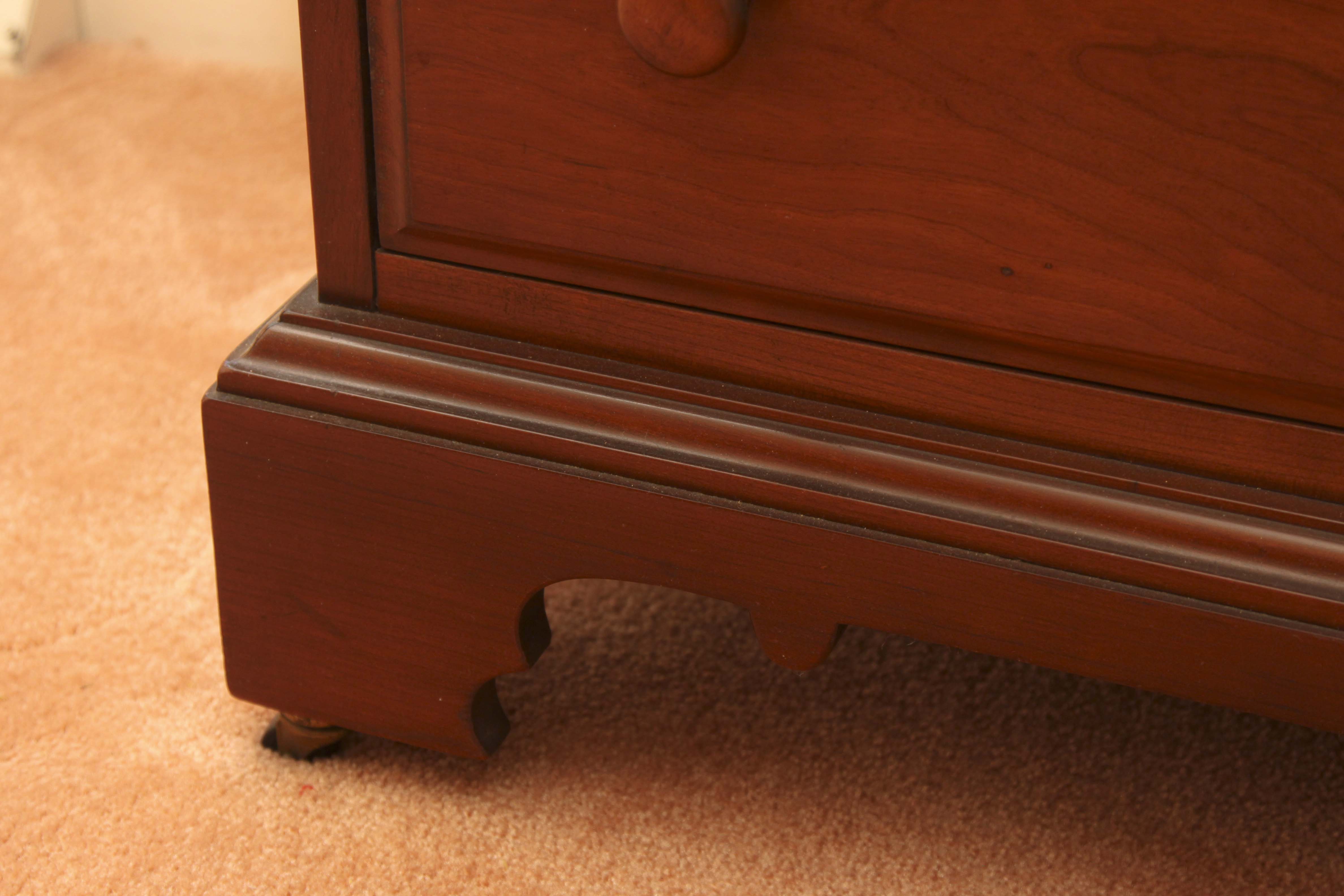 Stickley Solid Cherry Four Drawer Dresser with Detached Mirror EBTH