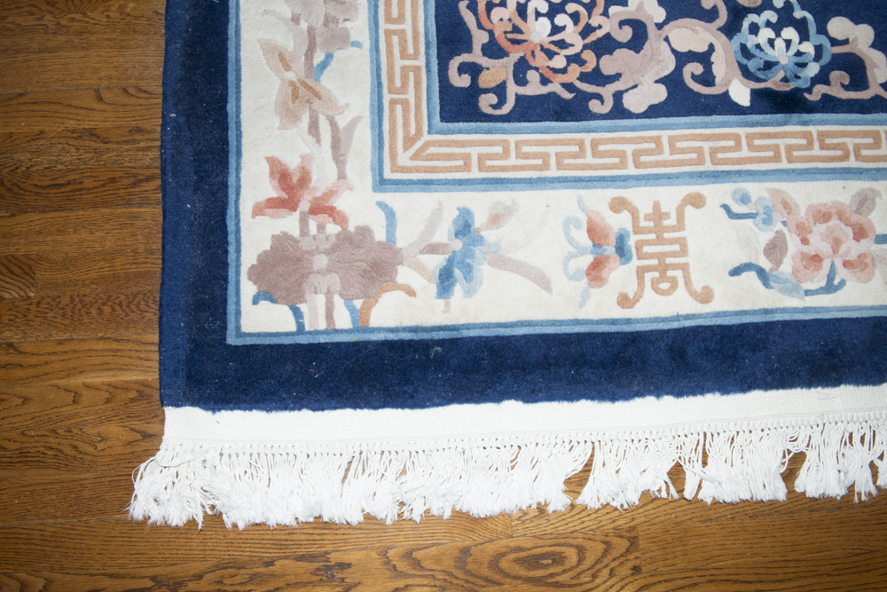 Cobalt Blue Area Rug EBTH