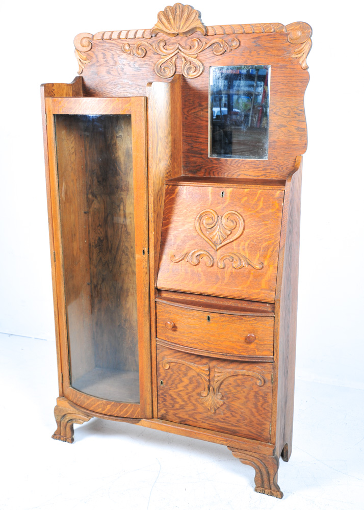 Antique Victorian Oak SidebySide Secretary EBTH