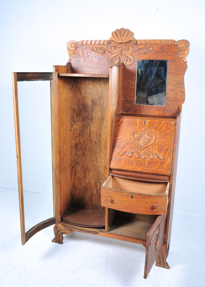 Antique Victorian Oak SidebySide Secretary EBTH