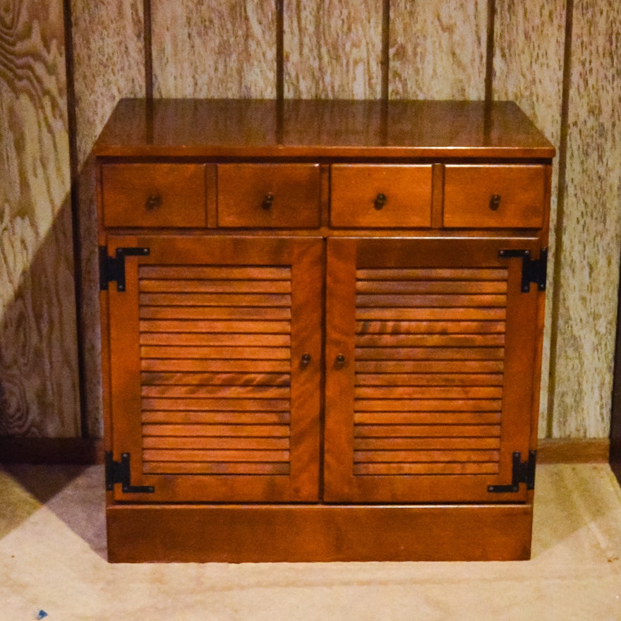 Ethan Allen By Baumritter Maple Cabinet With Shutter Doors Ebth