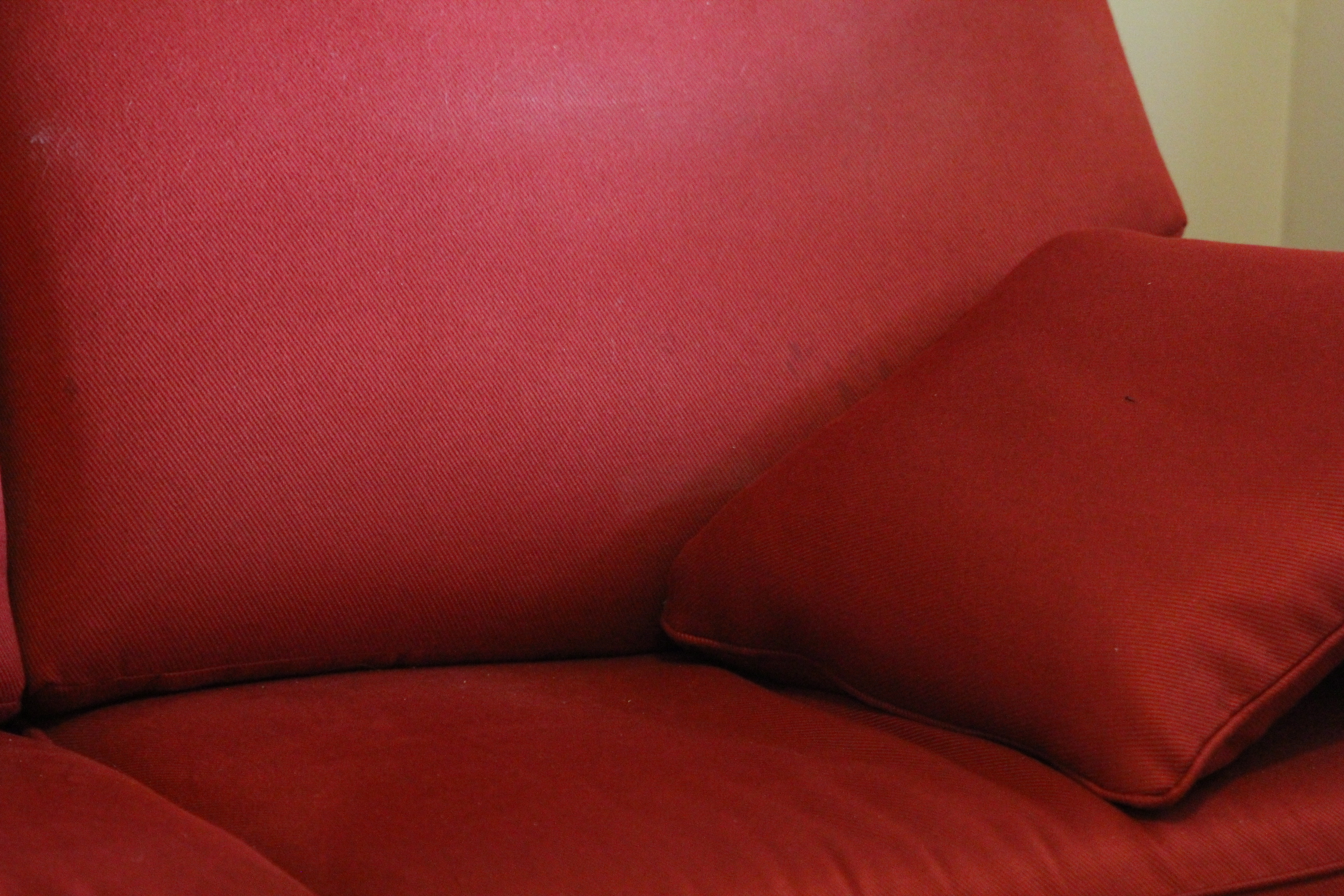 LayZBoy Red Upholstered Sleeper Sofa EBTH