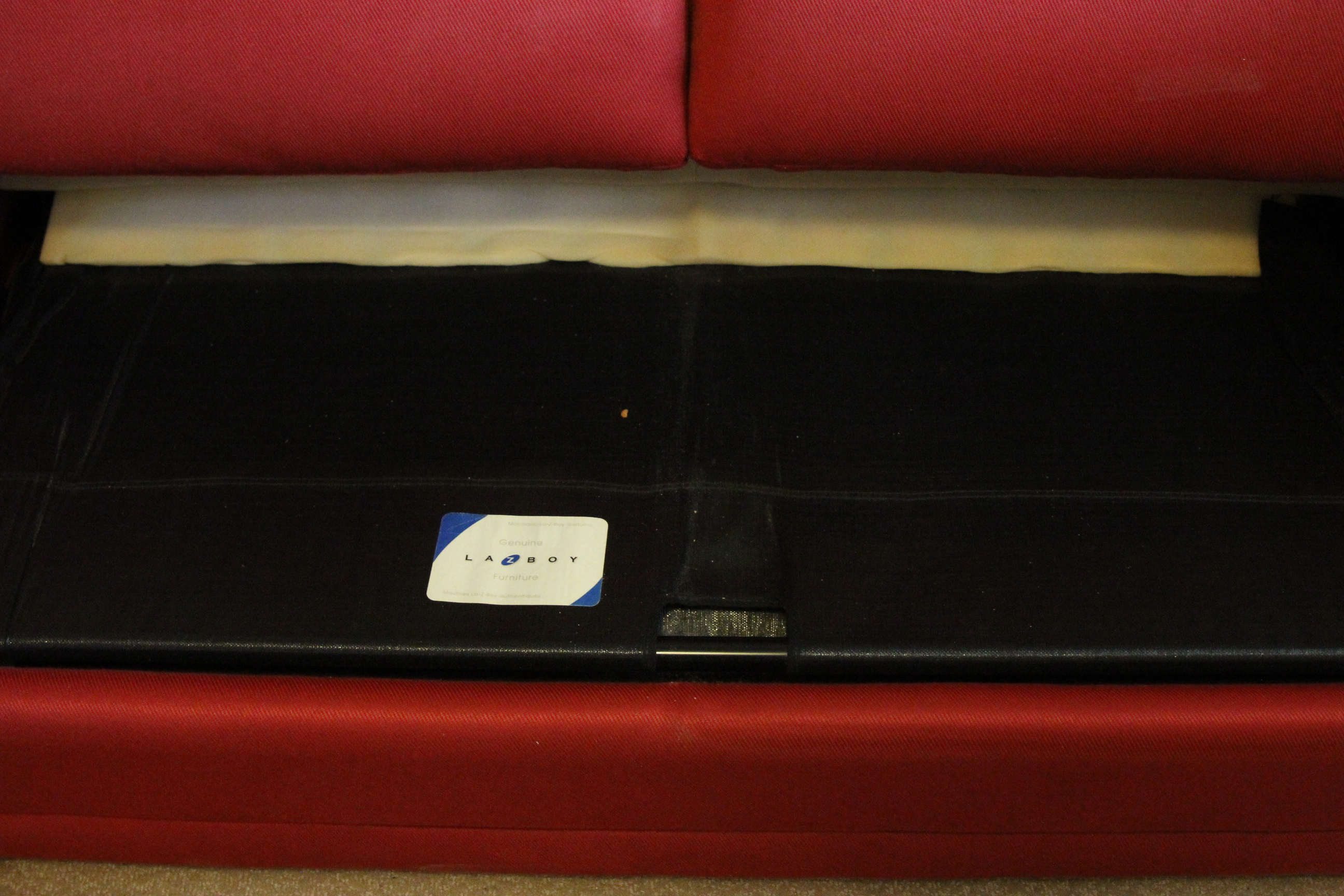 LayZBoy Red Upholstered Sleeper Sofa EBTH