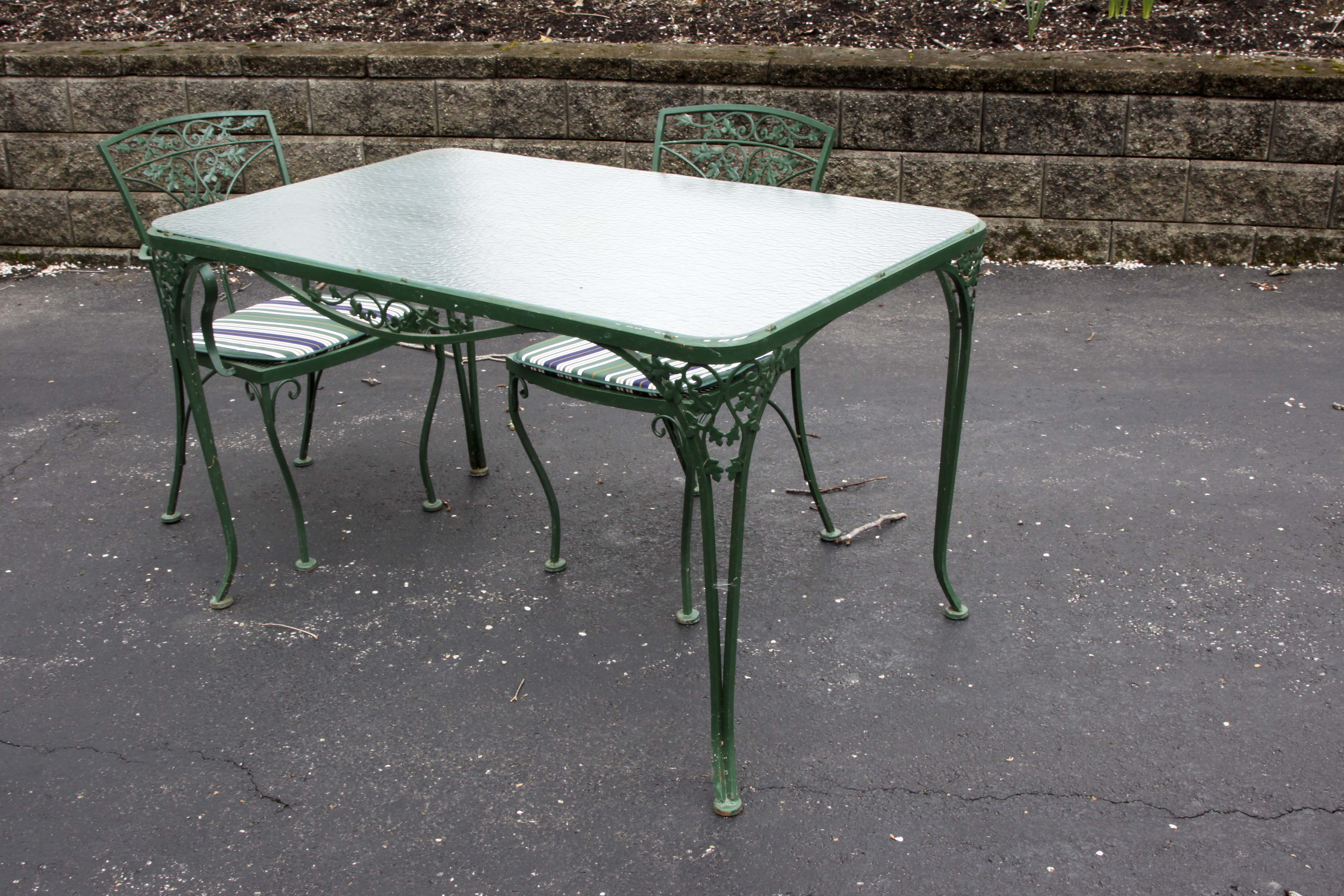 Wrought Iron Table and Chair Set EBTH