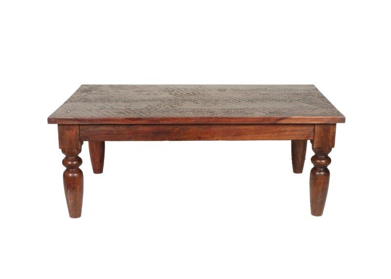 hammered wood coffee table