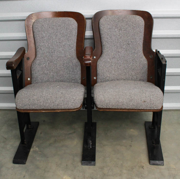 Vintage Stadium Seats With Custom Upholstery & Art Deco Design EBTH
