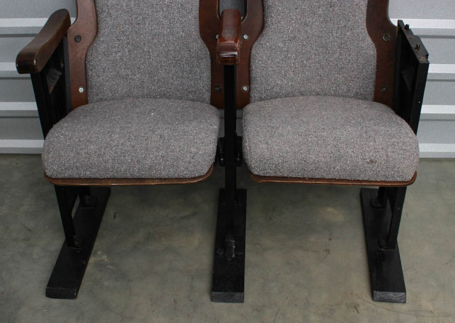 Vintage Stadium Seats With Custom Upholstery & Art Deco Design EBTH