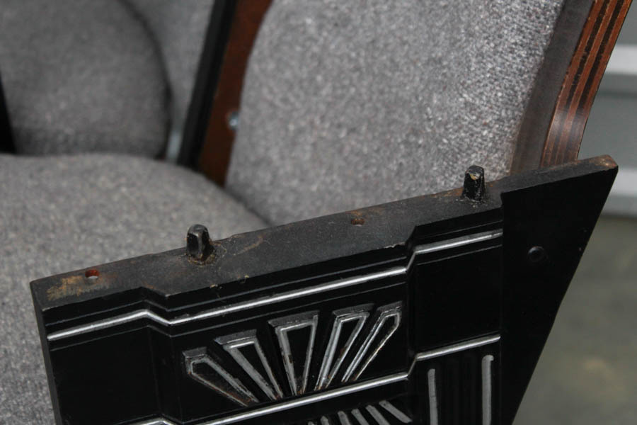 Vintage Stadium Seats With Custom Upholstery & Art Deco Design EBTH