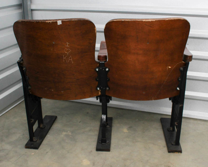 Vintage Stadium Seats With Custom Upholstery & Art Deco Design EBTH