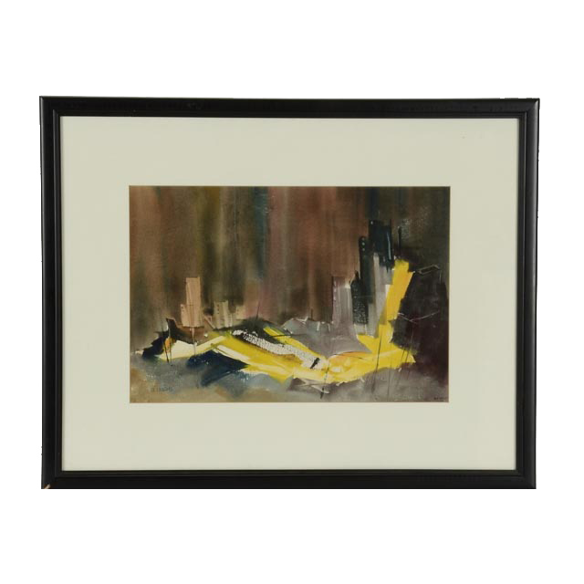 Barbara Nechis Original Abstract Watercolor EBTH