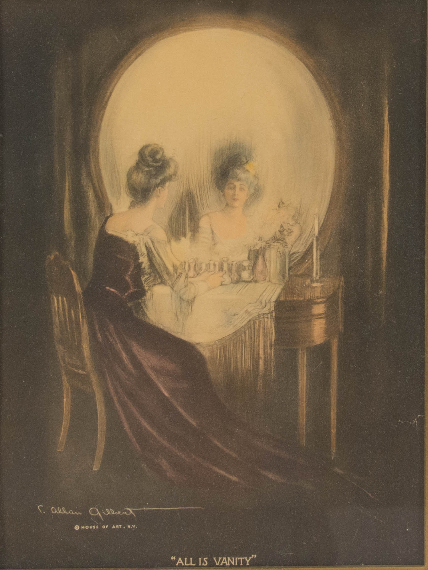 Vintage Print of "All is Vanity" by Charles Allan Gilbert EBTH