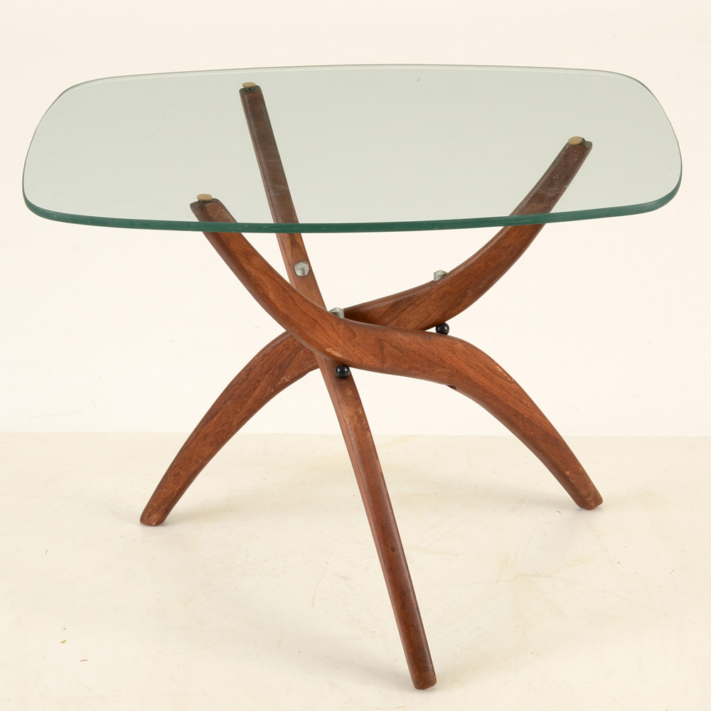 Glass Top End Table EBTH