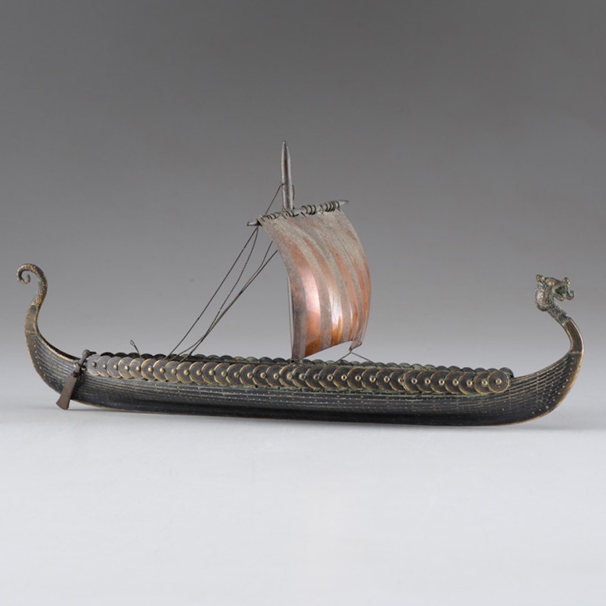 Metal Model of the Viking Ship 