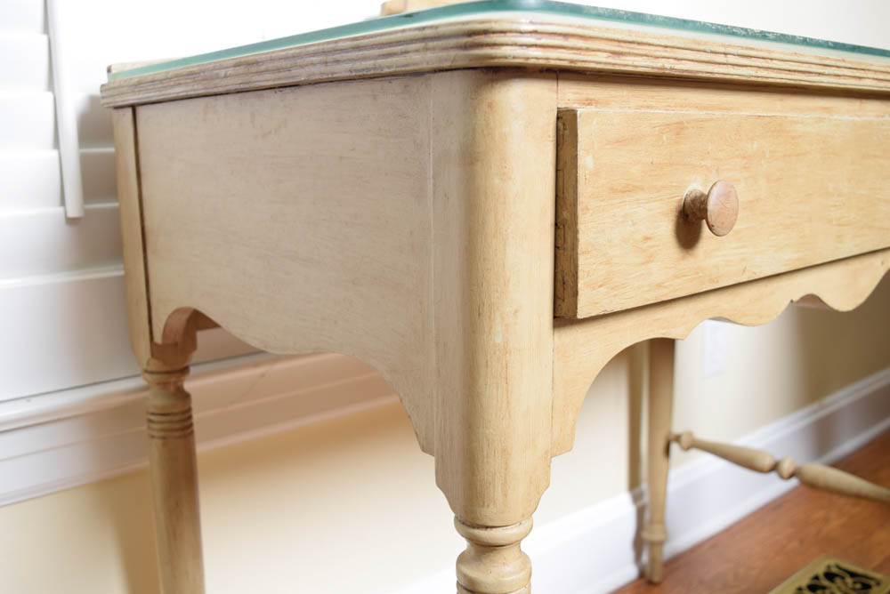 Vintage Painted Wooden Desk and Chair EBTH