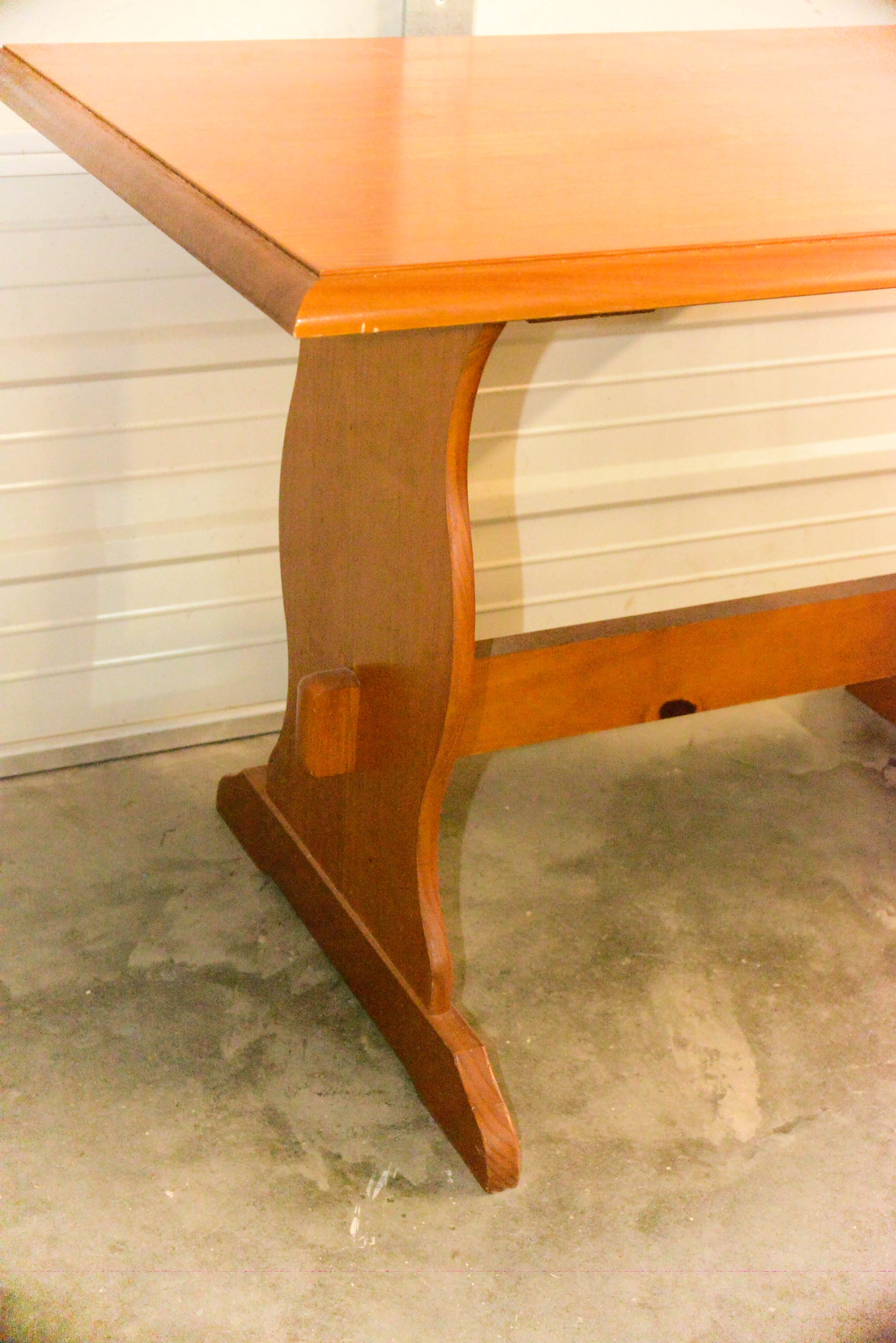 small rustic trestle table ebth