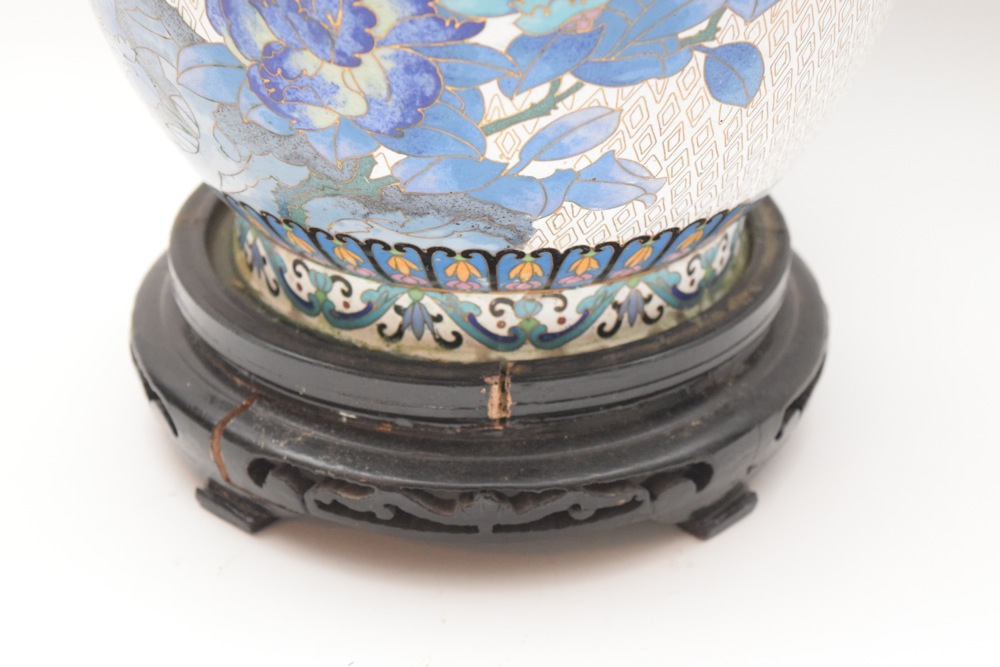 Large Vintage Cloisonne Urn EBTH