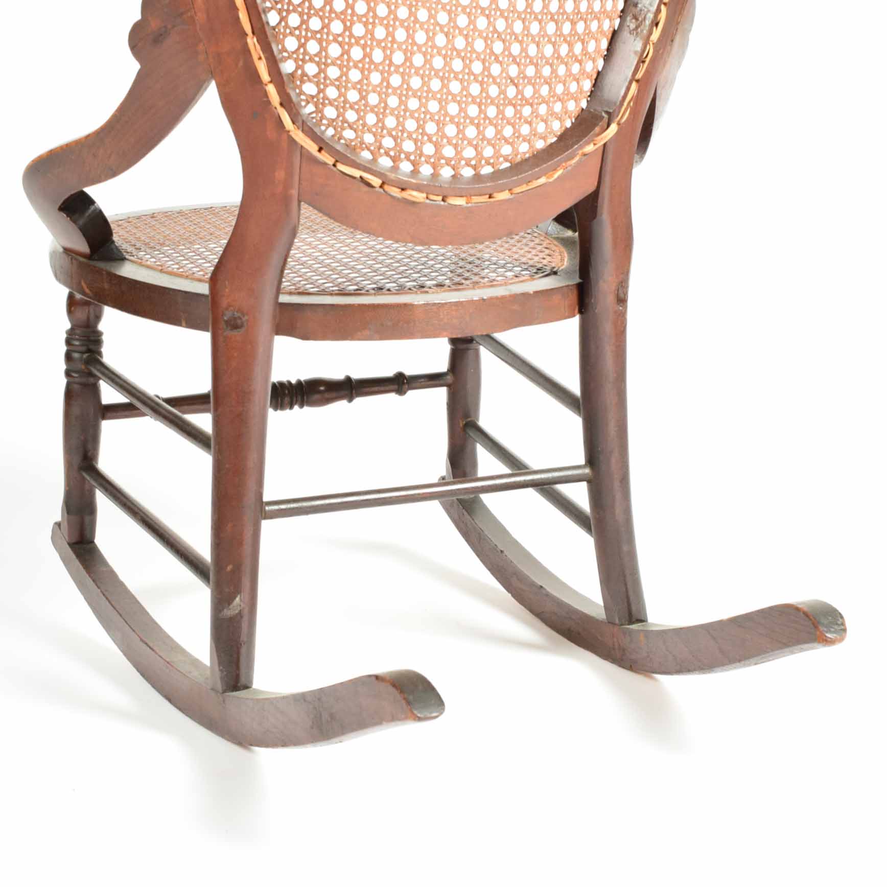 Victorian Walnut and Cane Rocking Chair EBTH