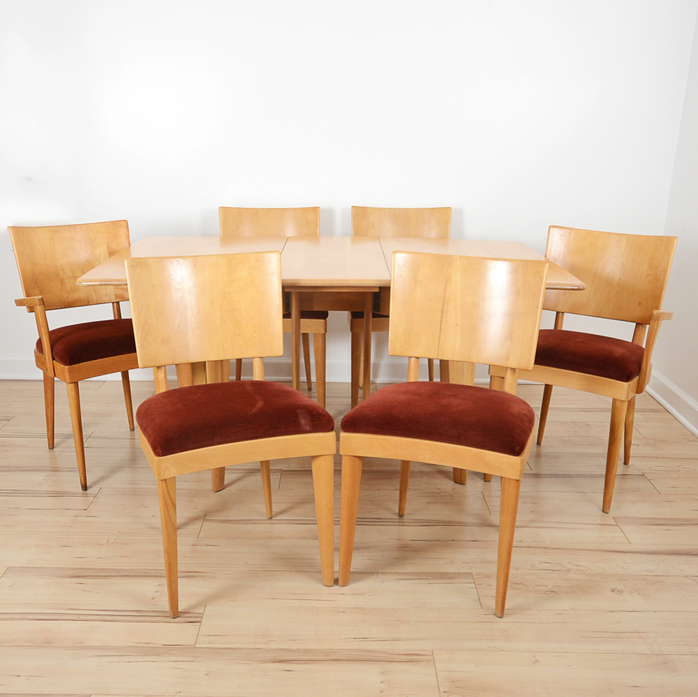 Mid Century Modern Heywood Wakefield Gateleg Dining Table and Chairs EBTH