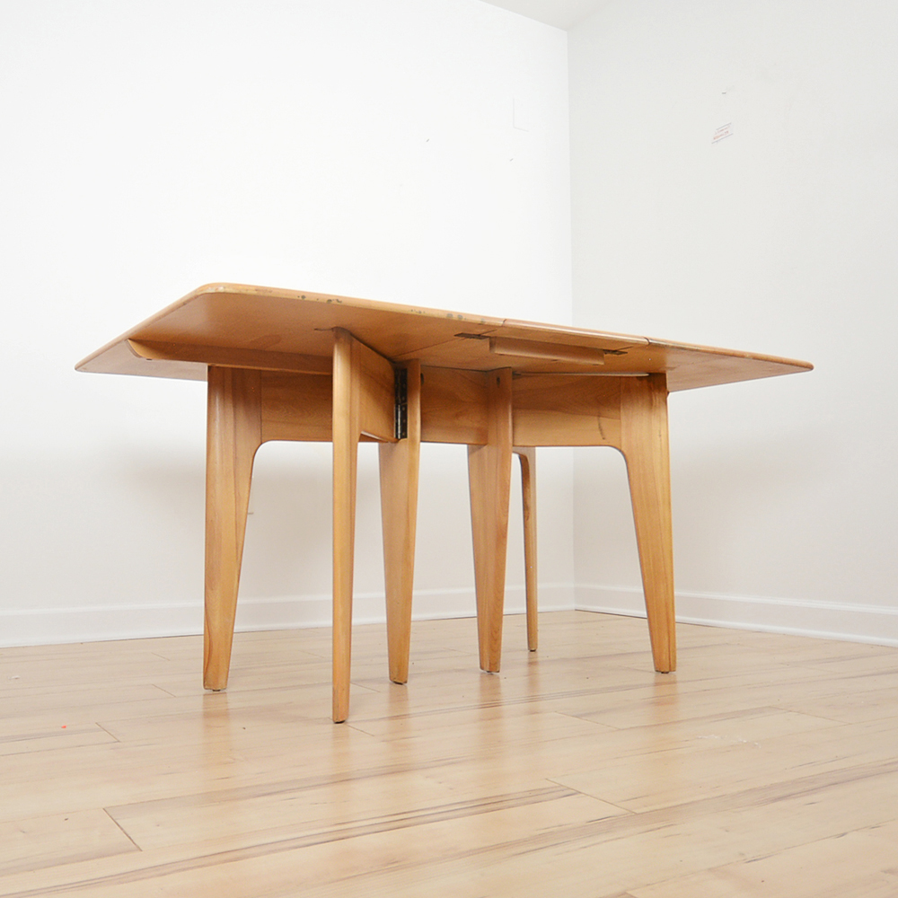 Mid Century Modern Heywood Wakefield Gateleg Dining Table and Chairs EBTH