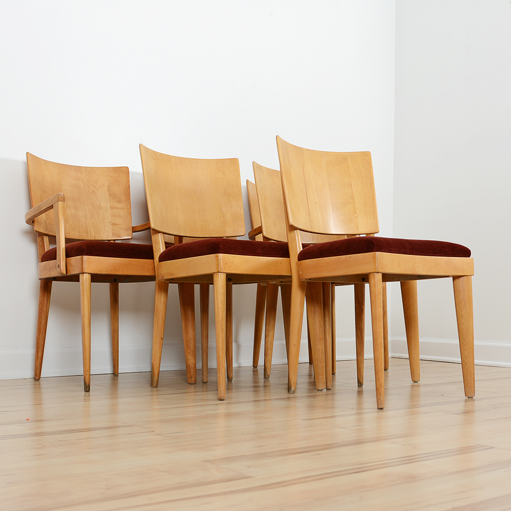 Mid Century Modern Heywood Wakefield Gateleg Dining Table and Chairs EBTH