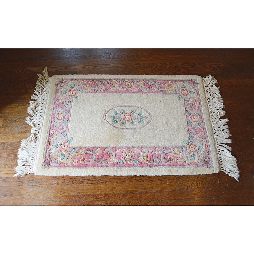 HandCarved Aubusson Style Chinese Wool Rug EBTH