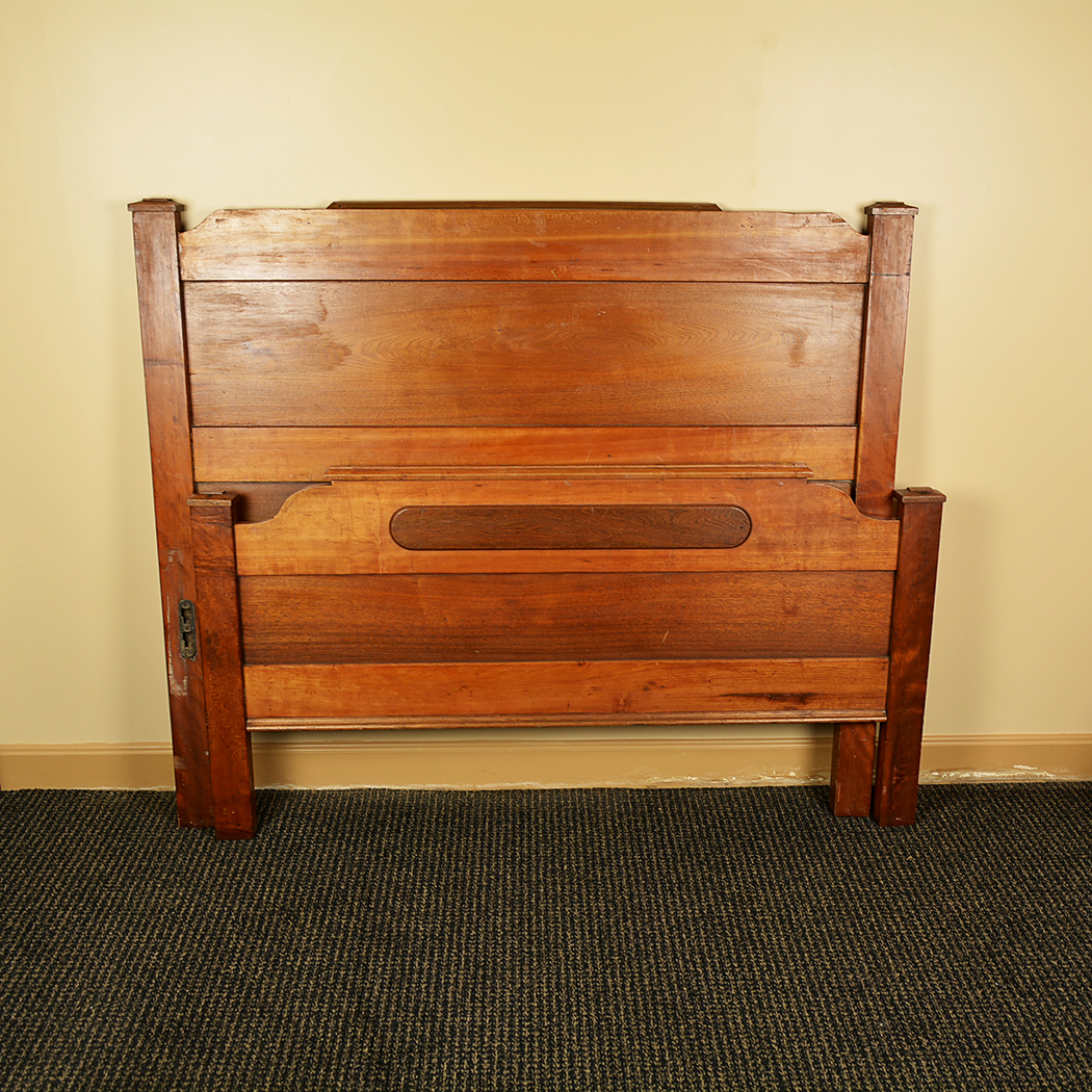 Double Size Antique Oak Headboard EBTH
