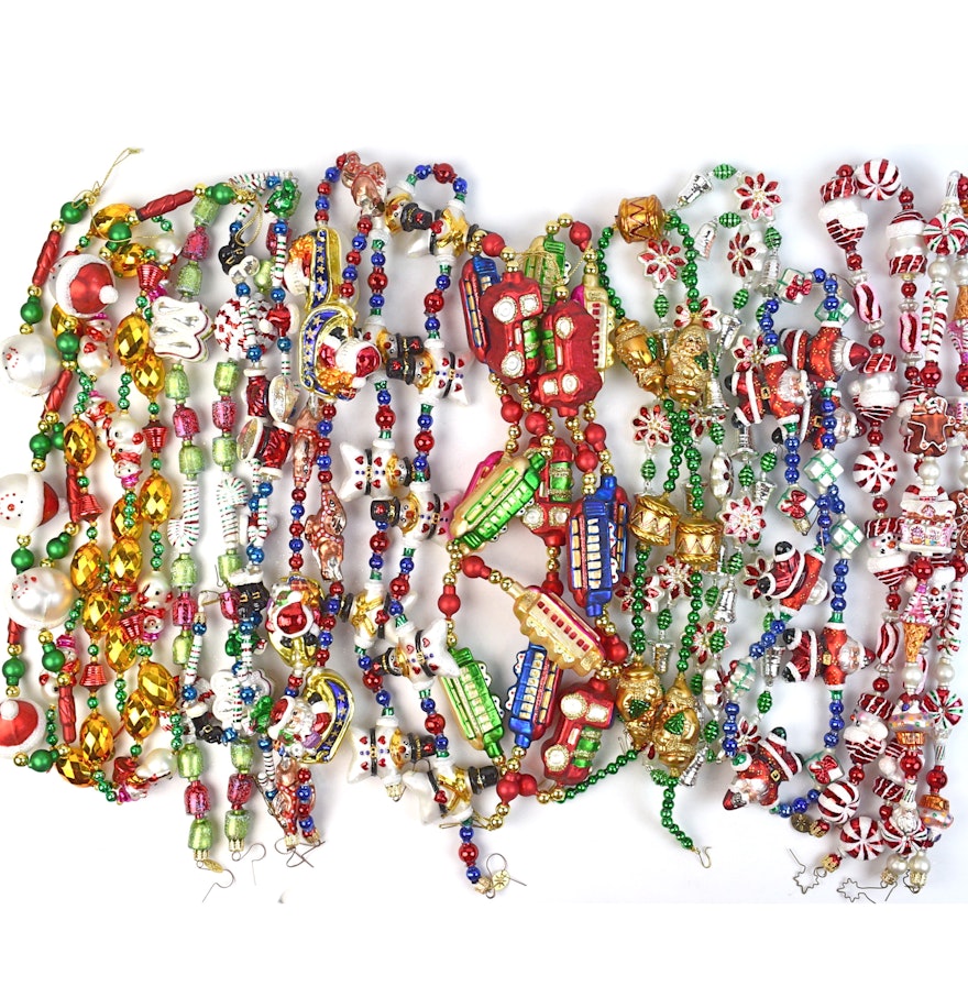 christopher radko glass garland ebth christopher radko glass garland ebth
