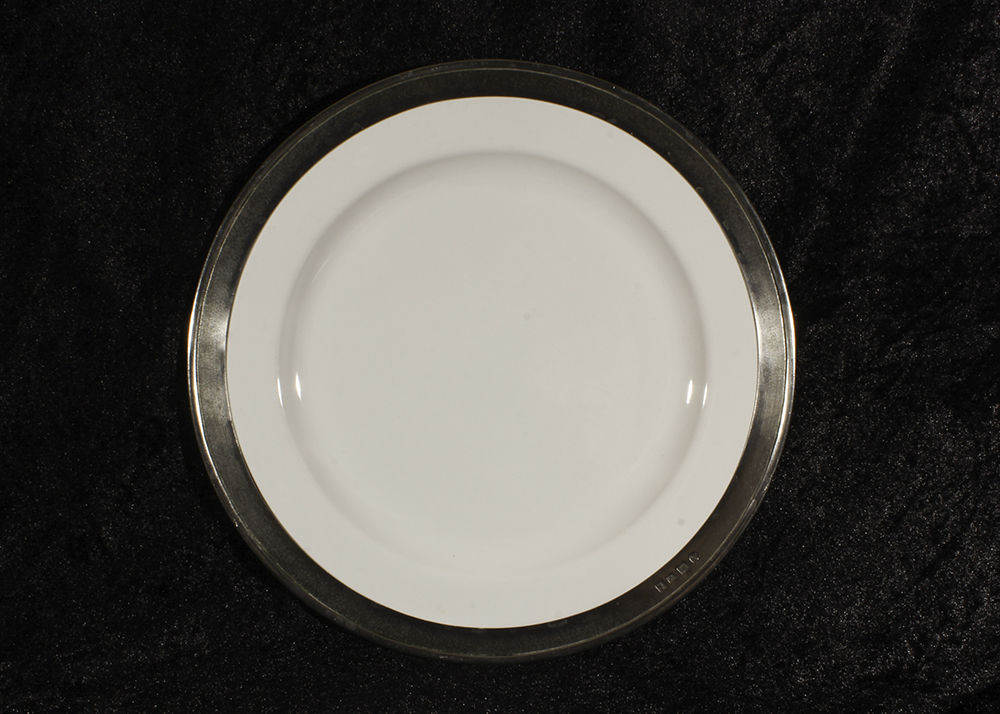 Italian Match Pewter Rimmed Dinnerware EBTH