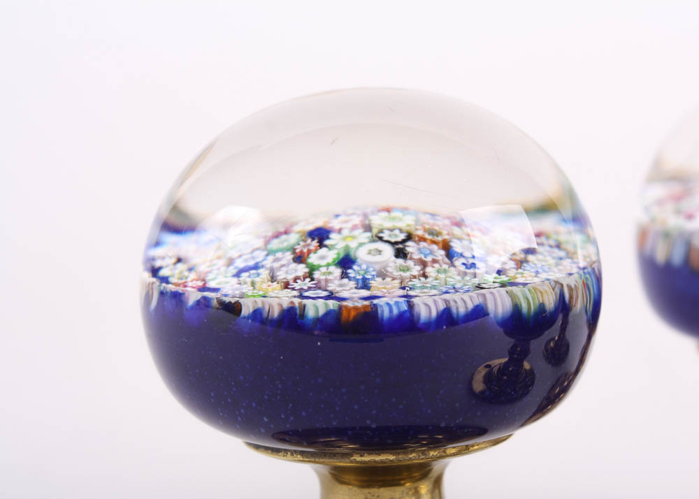 Four Decorative Murano Glass Door Knobs EBTH