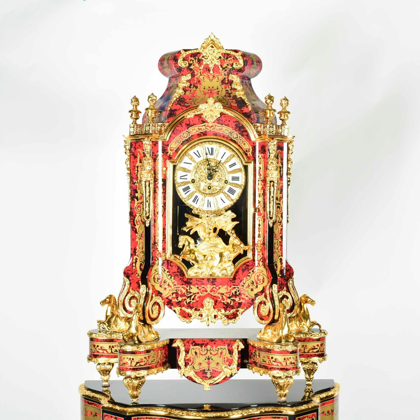 Le Ore Louis XIV Boulle Style Hand Inlaid Clock and Console | EBTH
