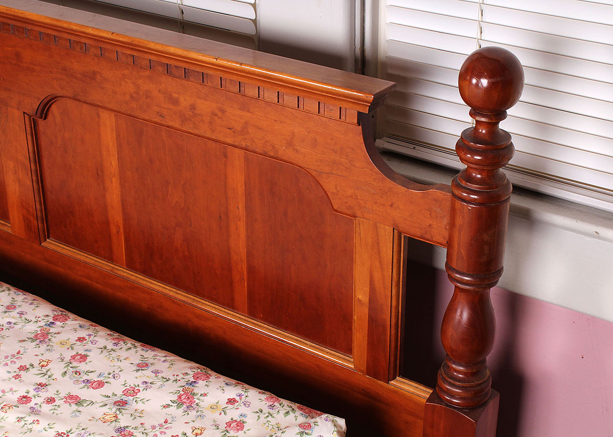 Queen Size Cherry Headboard and Bed Frame EBTH