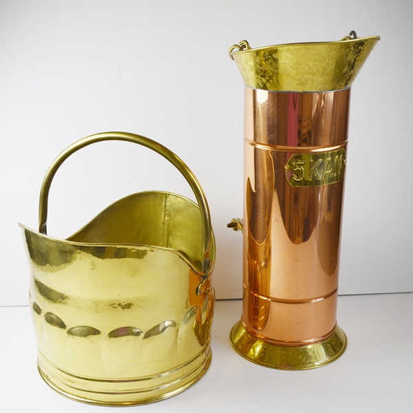 Brass and Copper Coal Scuttles EBTH