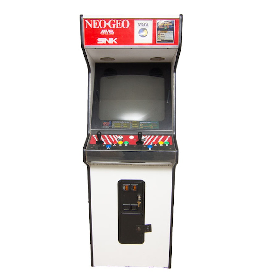 vintage neo-geo mvs arcade cabinet