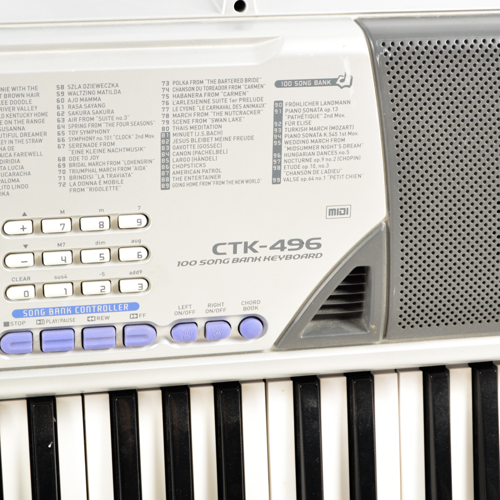 Casio CTK496 Keyboard with Electronic Drum Machine EBTH