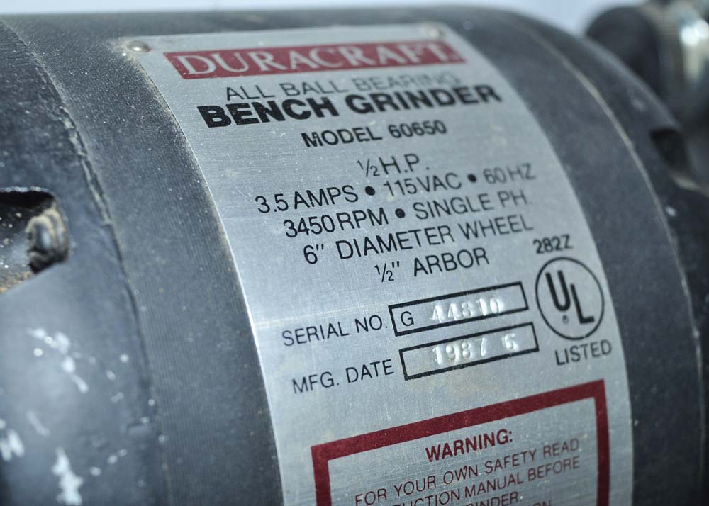 Duracraft All Ball Bearing Bench Grinder EBTH