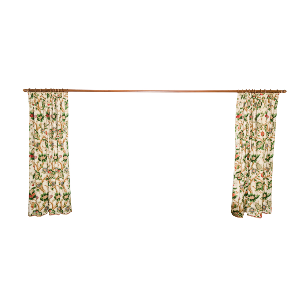 Nina Campbell Floral Drapery Panels Ebth