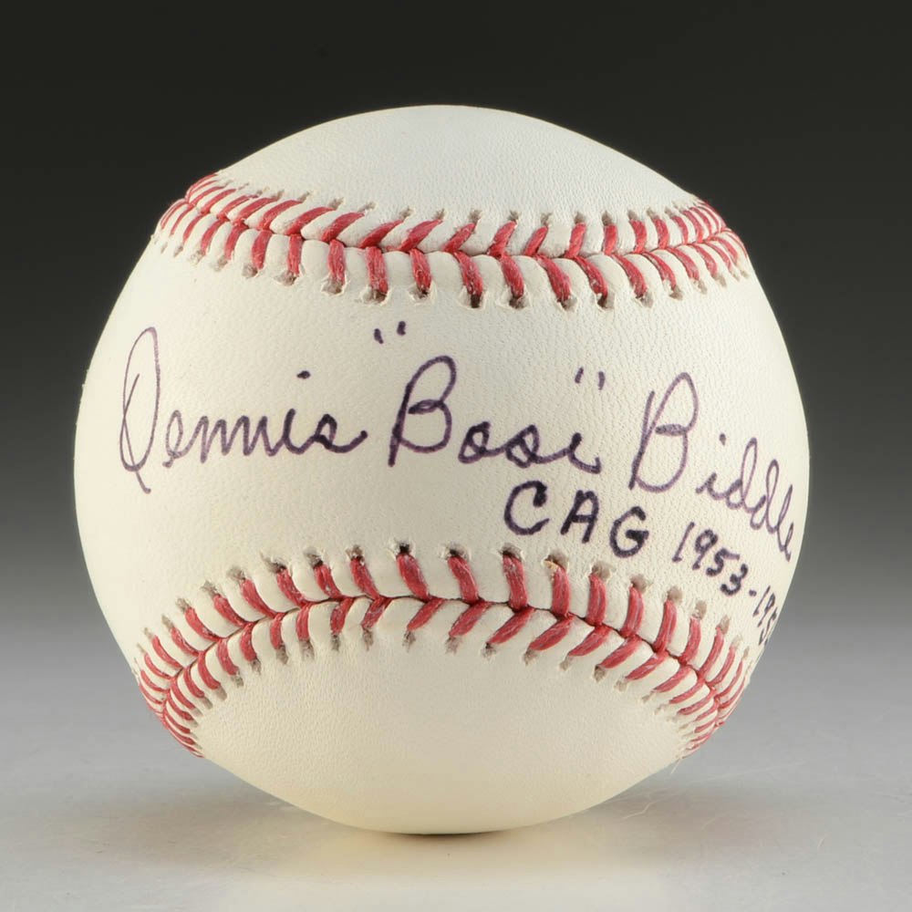 Negro League Ball Player Dennis "Bose" Biddle Signed ...